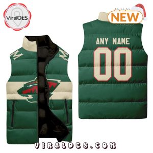 NHL Minnesota Wild Custom Home Sleeveless Puffer Jacket