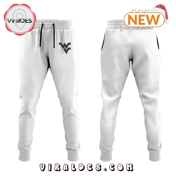 West Virginia Pour Some Mayo White Hoodie, Jogger, Cap