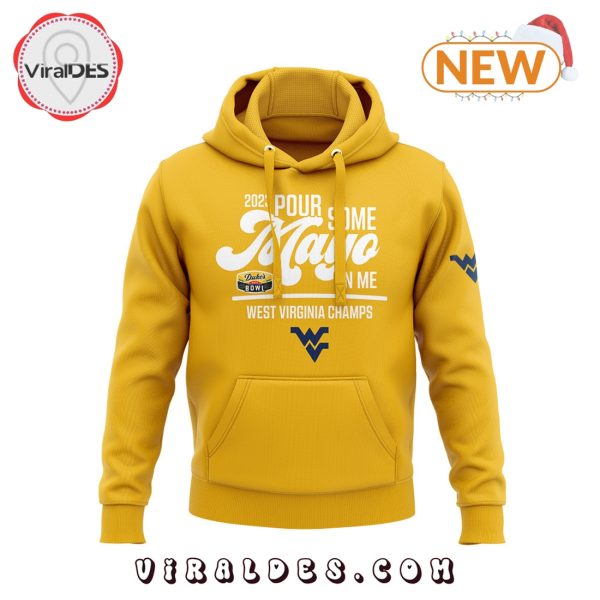 West Virginia Pour Some Mayo Yellow Hoodie, Jogger, Cap