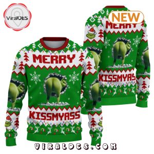 2024 Merry Kissmyass Green Knitted Sweater