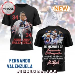 In Memory Of Fernando Valenzuela 1960 – 2024 Black Shirt