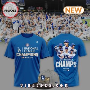 Los Angeles Dodgers 2024 Blue Champion T-Shirt, Cap