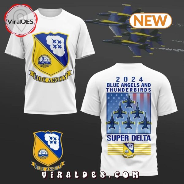 2024 Blue Angels Thunderbirds Super Delta White Shirt