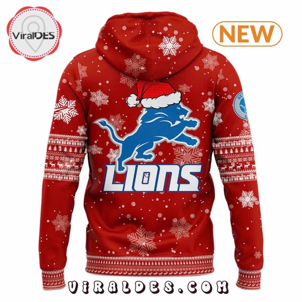 2024 Detroit Lions Merry Christmas Red Hoodie