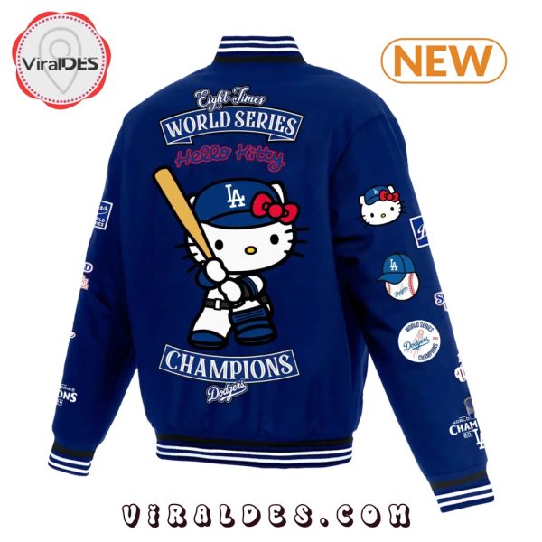 2024 Los Angeles Dodgers X Hello Kitty Champions Baseball Jacket