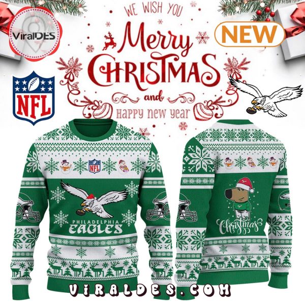 2024 Philadelphia Eagles Chill Guy Christmas Knitted Sweater