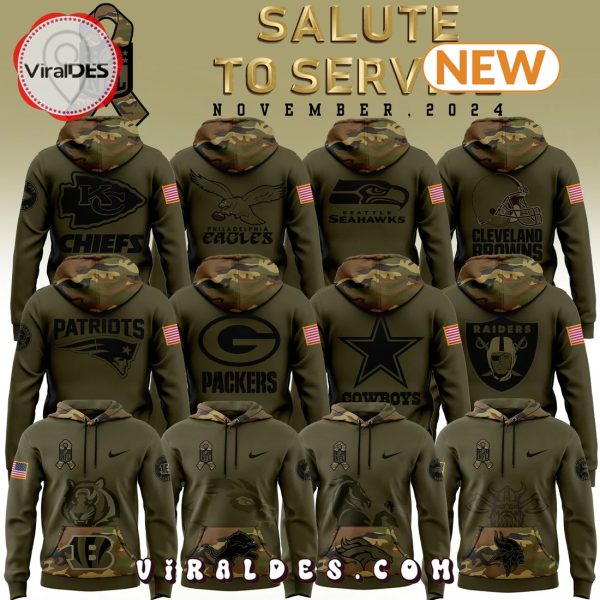 2024 Salute To Service Full Team Camo Hoodie, Jogger, Cap