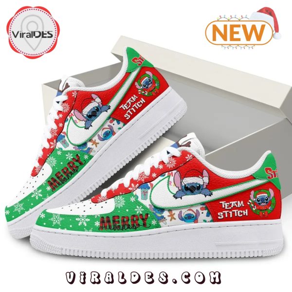 2024 Stitch Merry Christmas Gifts Air Force 1 Sneakers