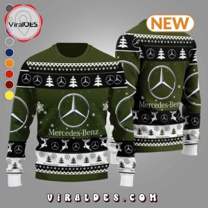 Mercedes-Benz 2024 Christmas Army Green Ugly Sweater