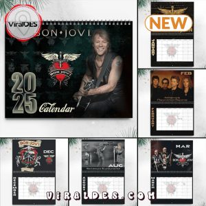 Bon Jovi Rock Band 2025 New Year Calendar