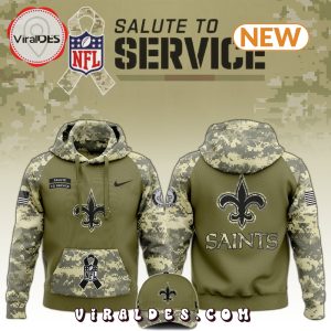 New Orleans Saints Salute to Service Camo Hoodie, Jogger, Cap