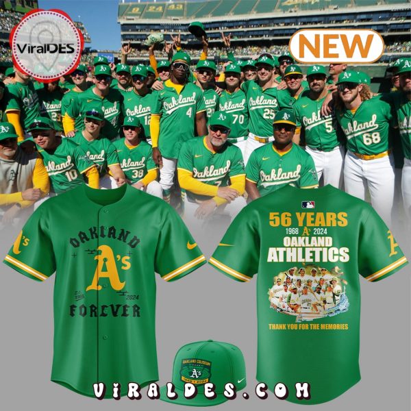 56 Years Thank You Fan Oakland Athletics Baseball Jersey