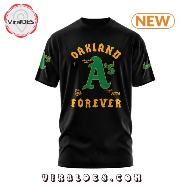 56 Years Thank You Oakland Athletics Black T-Shirt, Jogger, Cap