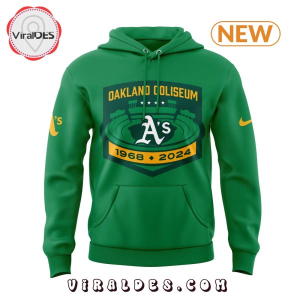 56 Years Thank You Oakland Athletics Green Hoodie