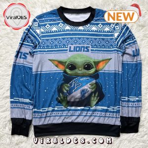 Yoda x NFL Detroit Lions Ugly Christmas Sweater