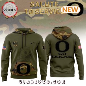 Oregon Ducks Camo 2024 Salute to Service Hoodie