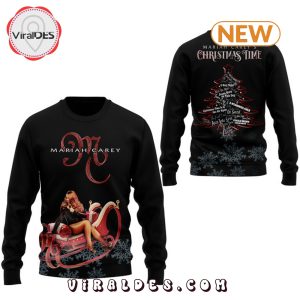 Mariah Carey 2024 Christmas Time Black Hoodie