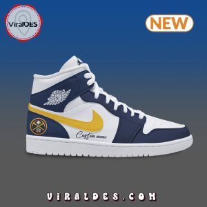 Denver Nuggets Custom Name Air Jordan 1 Hightop