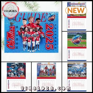 Ole Miss Rebels Football 2025 New Year Calendar