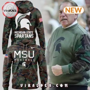 Michigan State Spartans Veteran Camo Hoodie 2024