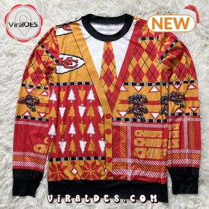 Kansas City Chiefs Football Cardigan Ugly Sweater