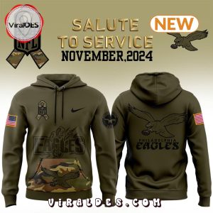 Philadelphia Eagles Camo Salute to Service Hoodie