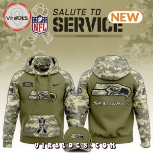 Seattle Seahawks Salute to Service Camo Hoodie, Jogger, Cap