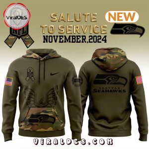 Seattle Seahawks Camo 2024 Salute to Service Hoodie