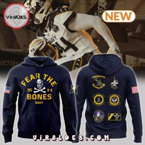 Navy Midshipmen Fear the Bones Navy Hoodie