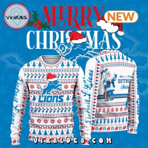 Detroit Lions Merry Christmas 2024 Knitted Sweater