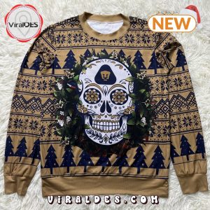 LIGA MX Pumas UNAM 2024 Sugar Skull Ugly Sweater