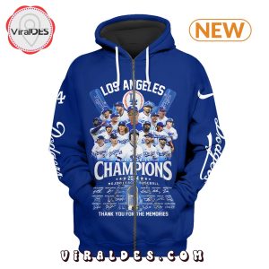 Los Angeles Dodgers 2024 World Champions Blue Hoodie