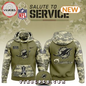 Miami Dolphins Salute to Service Camo Hoodie, Jogger, Cap