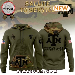 Texas A&M Aggies Camo 2024 Salute to Service Hoodie