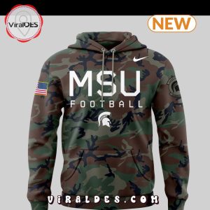 Michigan State Spartans Veteran Camo Hoodie 2024