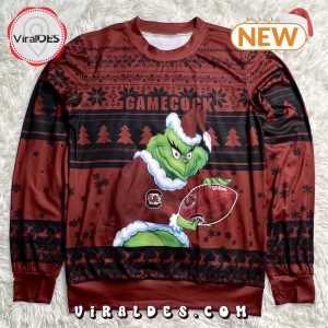 NCAA South Carolina Gamecocks Grinch Ugly Sweater