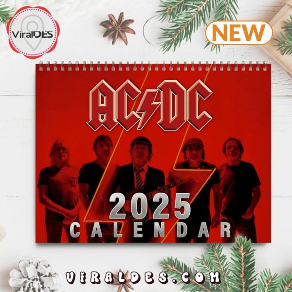 AC DC Rock Band 2025 New Year Calendar