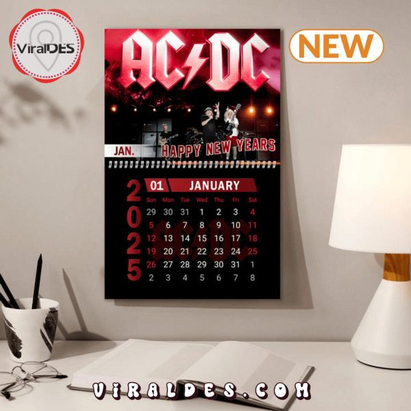 AC DC Rock Band 2025 New Year Calendar