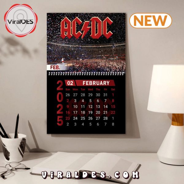 AC DC Rock Band 2025 New Year Calendar