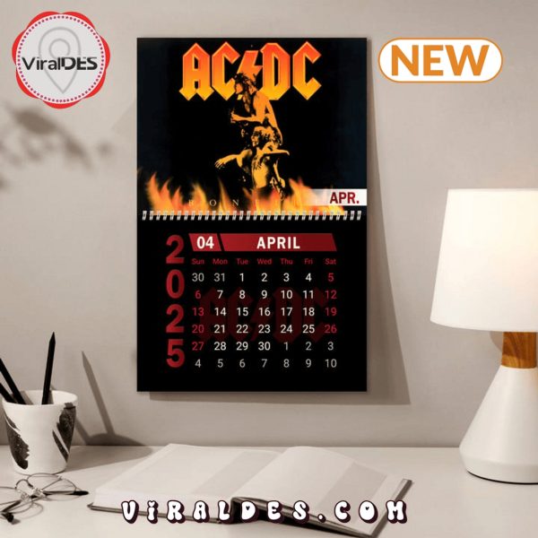 AC DC Rock Band 2025 New Year Calendar