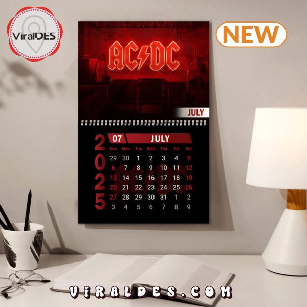 AC DC Rock Band 2025 New Year Calendar