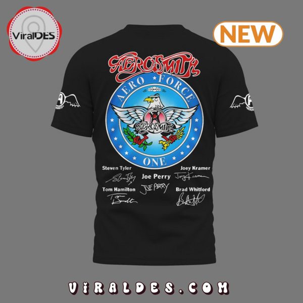 Aerosmith Rock Band Signatures Black Shirt