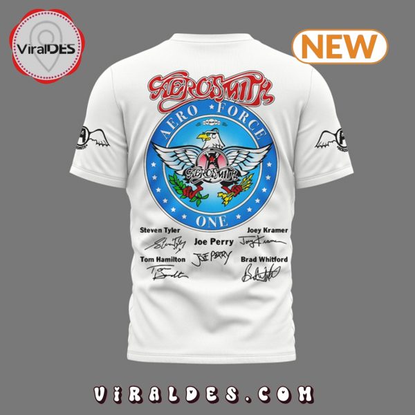 Aerosmith Rock Band Signatures White Shirt