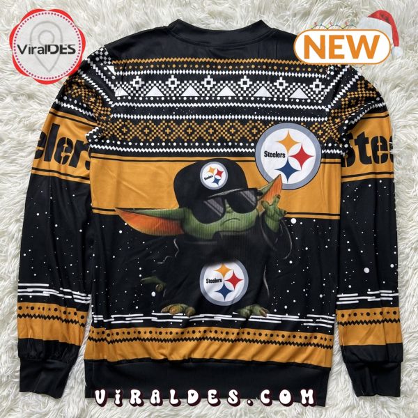 Baby Yoda Pittsburgh Steelers Ugly Christmas Sweater