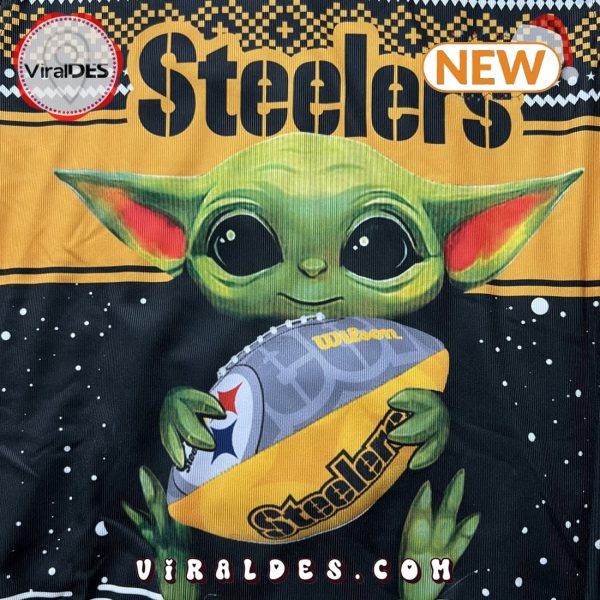 Baby Yoda Pittsburgh Steelers Ugly Christmas Sweater