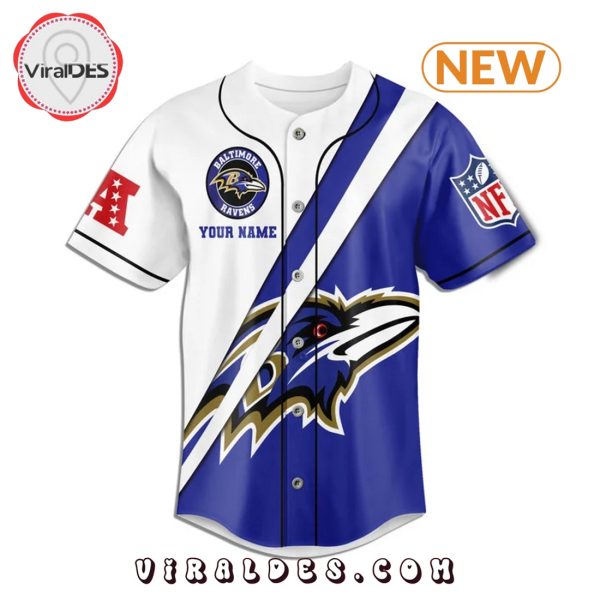 Baltimore Ravens Flock Custom Baseball Jersey