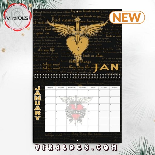 Bon Jovi Rock Band 2025 New Year Calendar