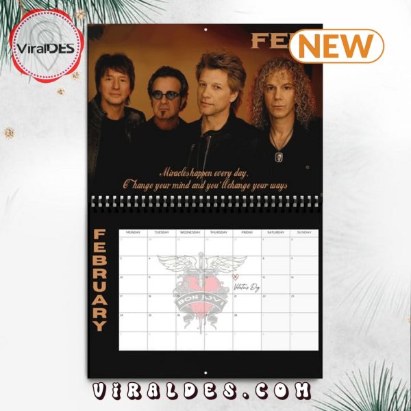 Bon Jovi Rock Band 2025 New Year Calendar