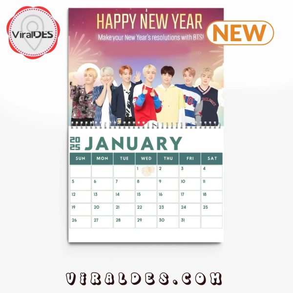 BTS Happy New Year 2025 Calendar