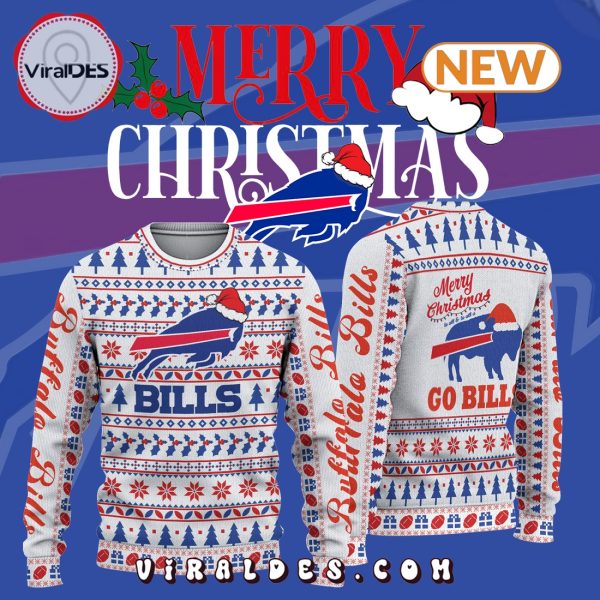 Buffalo Bills Merry Christmas 2024 Knitted Sweater